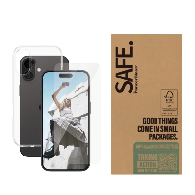 Afbeelding van PanzerGlass SAFE by PG 2 in 1 Bundle iPhone 16 6.1