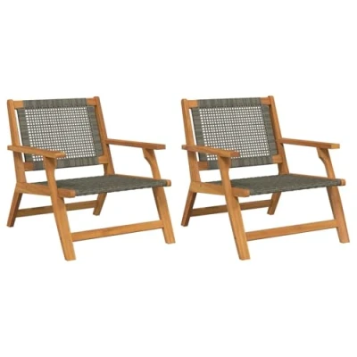 Afbeelding van vidaXL Grijs Hout Medium Duurzaam Buitenstoel Rechthoekig Modern