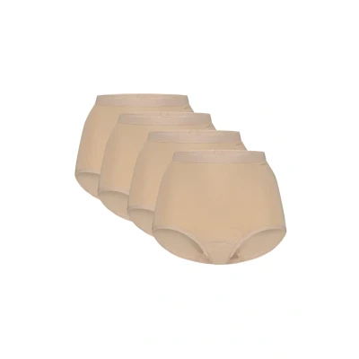 Afbeelding van Basics high waist beige 4 pack voor Dames Maat L