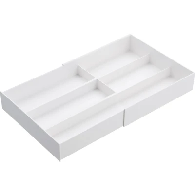 Afbeelding van Yamazaki Opbergbak Tower Besteklade Uitschuifbaar Wit 25x24,6x5,7cm