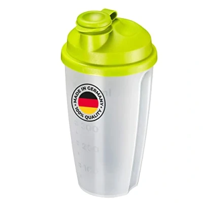 Afbeelding van Westmark Dressingshaker/mixbeker met maataanduiding, verwijderbare mengschijf en afsluitbare schenktuit, inhoud: 0,5 l, kunststof, BPA vrij, Mixery, kleur: doorzichtig/groen, 2435227A