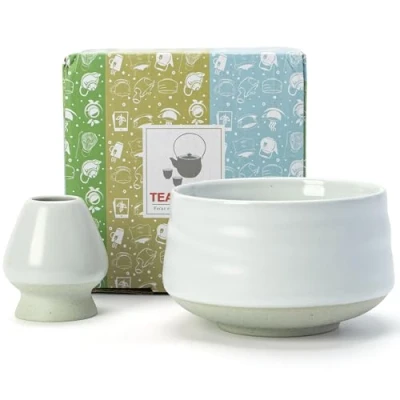 Afbeelding van TEANAGOO Japanse ivoorwitte Matcha schaal, 510 ML.MB 1 Chawan theekom, keramische kom, theekommen voor Matcha, Bowl ceremoniële accessoires…