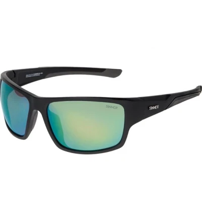Afbeelding van Zonnebril Sinner Lemmon Matte Black Sintec Green Oil