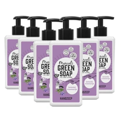 Afbeelding van 6x Marcel&#039;s Green Soap Handzeep Lavendel &amp; Rozemarijn 250 ml
