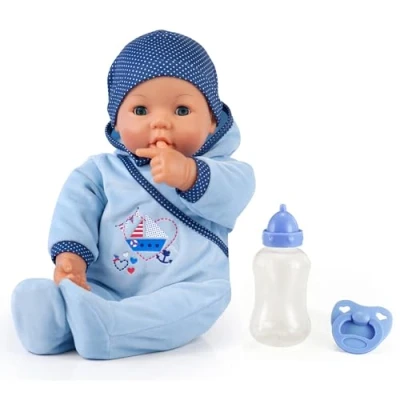 Afbeelding van Bayer Babypop Hello Boy 46 Cm Blauw 3 delig