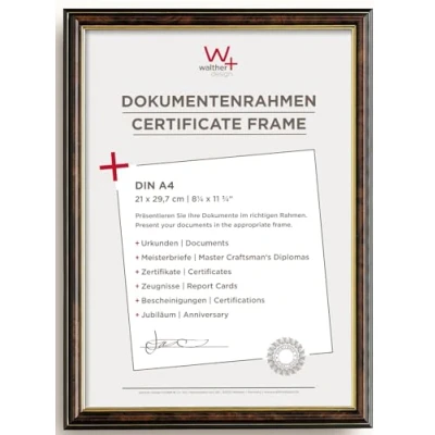 Afbeelding van walther+ design JD130N Wissellijst Papierformaat: DIN A4 Noten