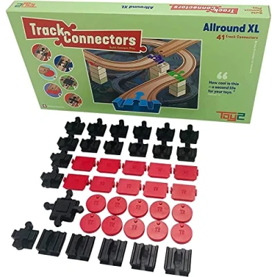 Afbeelding van TOY2 Allround XL railconnector, compatibel met Brio &amp; Lego Duplo 41 stuks