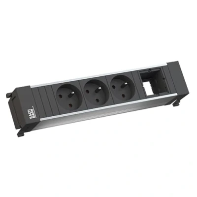 Afbeelding van Bachmann, Stekkerdoos, Voedingsframe 3xUTE 1xCM voeding (3 x, CEE 7/5, 7/3, 0.20 m)