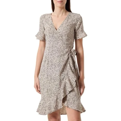 Afbeelding van ONLY Dames Onlolivia S/S Wrap Dress WVN Noos Jurk, bruin, 32