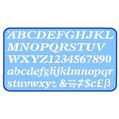Afbeelding van Helix Professionele gradenboog 2mm Italiaanse letters Stencil