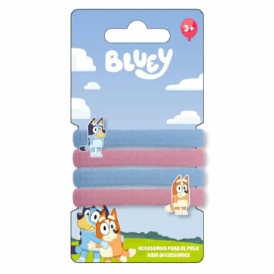 Afbeelding van Bluey Haarelastiekjes met haarelastiekjes, meerkleurig, 4 stuks