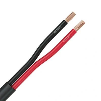 Afbeelding van AUPROTEC FLRYY autokabel, 1 m, 2 x 1,5 mm², ronde kabel, zwart/rood, aderige elektrische aanhangerkabel