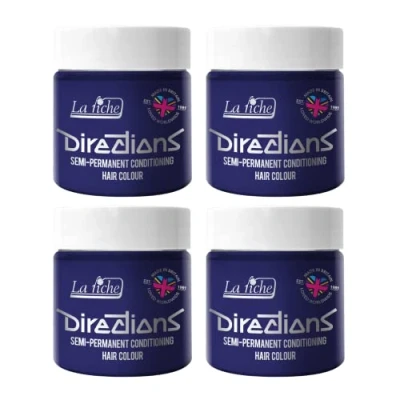 Afbeelding van La Riche Directions Semipermanente haarverf, 100 ml, blik van 4 stuks, Midnight Blue