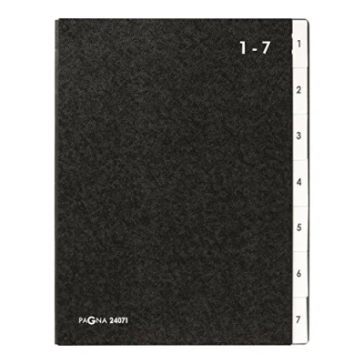 Afbeelding van Pagna Pultordner Classic (cultuurmap, 7 vakken, 1 7) zwart, A Z