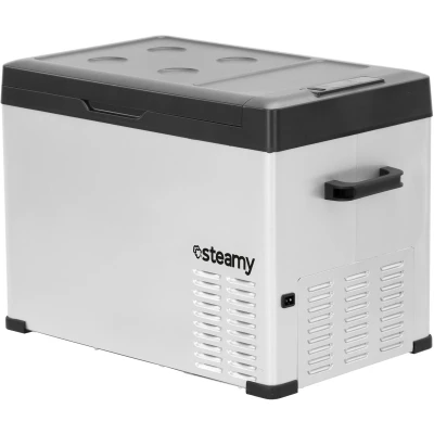 Afbeelding van Steamy E Single Zone Elektrische Compressor Koelbox 36 liter 12V en 230V voor auto camping Zilver