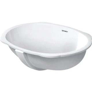 Afbeelding van Duravit Santosa onderbouwwastafel voor houten console 51cm met overloop zonder kraanvlak wondergliss wit