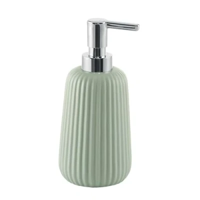 Afbeelding van Gedy G Marika, mintgroene zeepdispenser van roestvrij staal en Cromall, afmetingen 18 x 8 cm gewicht 0,37 kg, design R&amp;E, uniek