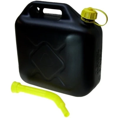 Afbeelding van 2x Zwarte brandstof jerrycan 10L