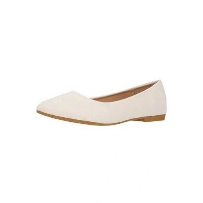 Afbeelding van Elara Dames Ballerina Comfortabele Slip Ons Vlakke Chunkyrayan P B3039H BL White 40