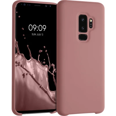 Afbeelding van kwmobile telefoonhoesje geschikt voor Samsung Galaxy S9 Plus Hoesje met siliconen coating Smartphone case in winter roze