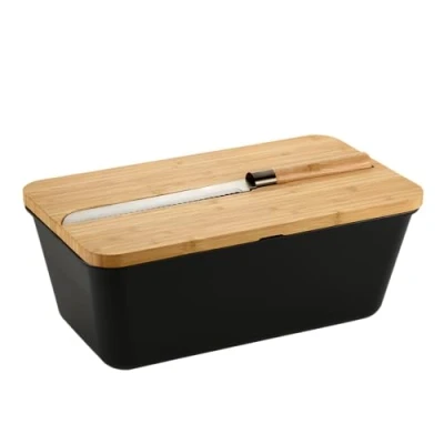 Afbeelding van KESPER for kitchen &amp; home Broodtrommel Brotbox mit Messer (set, 3 delig)