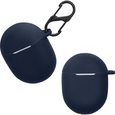 Afbeelding van kwmobile Hoes geschikt voor Google Pixel Buds A Series Siliconen cover oordopjes in donkerblauw