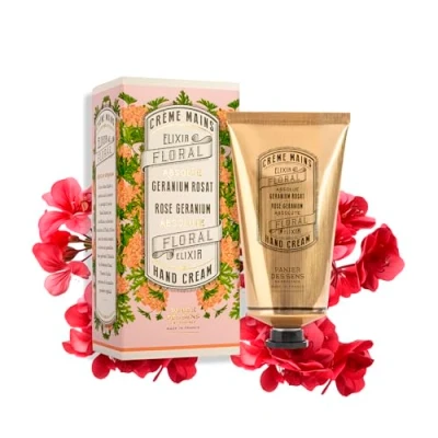 Afbeelding van Panier des Sens Handcrème voor zeer droge handen en huid Rozengeraniums handlotion, vochtinbrengende crème, handmasker olijf, amandelolie Handverzorging uit Frankrijk 97% nat. Ingrediënten