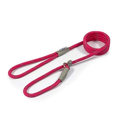 Afbeelding van Ancol Viva Reflecterend touw en antislip hondenriem, 120 x 1 cm, roze