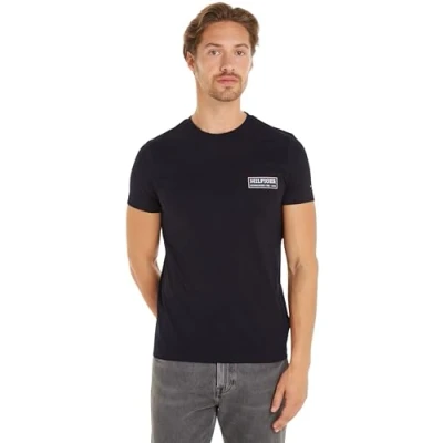 Afbeelding van Tommy Hilfiger Badge TEE Tshirt print, Heren, Maat: 3XL, Desert sky