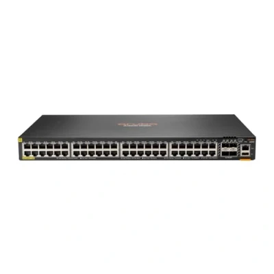 Afbeelding van Hewlett Packard Enterprise Aruba 6200F 48G Class4 PoE 4SFP+ 370W Managed L3 Gigabit Ethernet (10/100/1000) Power over (PoE) 1U Zwart