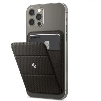 Afbeelding van Spigen Card Holder Smart Fold Wallet iPhone 12 / 13 Series (donkergrijs)