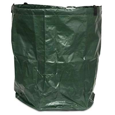 Afbeelding van 06779 Tuinzak, 80 liter, tuinafvalzak, bladzak, opvouwbaar, ruimtebesparend, groen, 200 g/m², diameter 45 x 50 cm