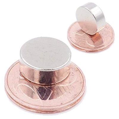 Afbeelding van Brudazon 10 Mini Schijfmagneten 12x5mm N52 sterkste niveau Neodymium Magneten super sterk Power Magneet voor Model Making, Foto, Whiteboard, Koelkast, Crafting klein, rond &amp; extra