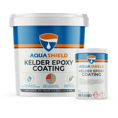 Afbeelding van Aquashield kelder epoxy coating 4 liter, wit