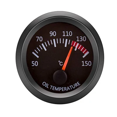 Afbeelding van ETOPARS 2&quot; inch 52mm Olie Temperatuurmeter Auto Motor Wijzer Indicator Rood Licht Elektrische Temp Meter Gauge Rook Tint Len Universeel