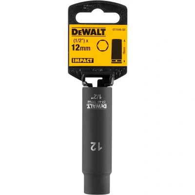 Afbeelding van DeWalt Accessoires Impact dop 12mm 1/2&quot; (Lang 78mm) DT7546 QZ