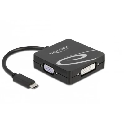 Afbeelding van Delock USB Type C™ adapter for a VGA, DVI, HDMI or DisplayPort monitor