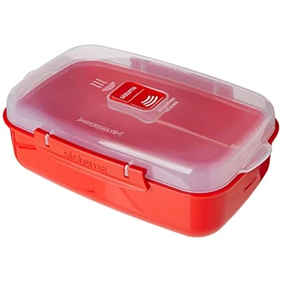 Afbeelding van Sistema Microwave Magnetron Bord Vaatwasbestendig Met stoomklep Rood 1.25L