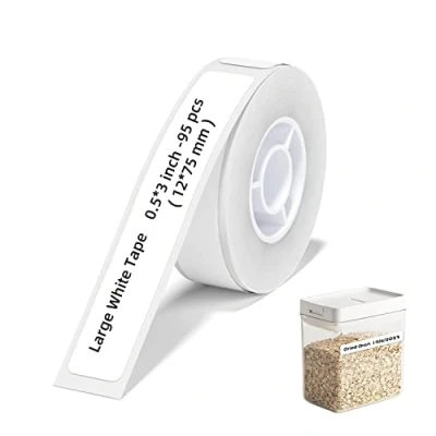 Afbeelding van Ruban lijm voor NIIMBOT D11 D110 D101 H1S, papier autocollant thermisch 12 x 75 mm imperméable à l&#039;eau 160 étiquettes/rouleau
