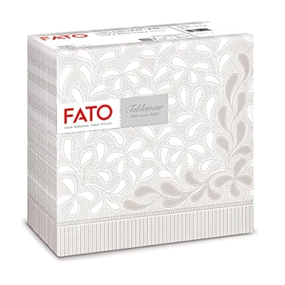 Afbeelding van Fato Droge papieren servetten, Airlaid, stoffen effect, 50 stuks grootte 40x40 gevouwen in 4, design Botanic Dust