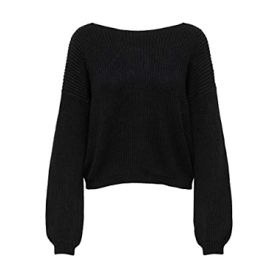 Afbeelding van ONLY Dames Onlxenia Life L/S KNT Pullover, Zwart/Detail:DTM Lace, S
