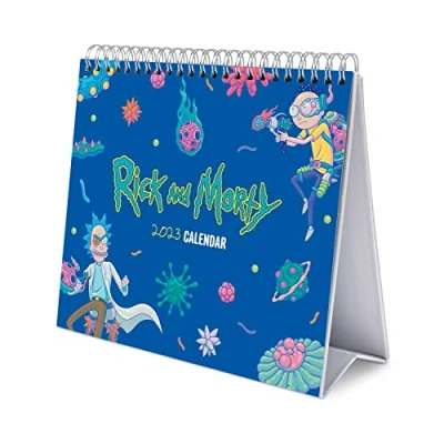 Afbeelding van Grupo Erik CS23021 Kalender 2023 &amp; Bureaukalender 12 maanden met fsc certificaat Rick and Morty, Desk Calendar