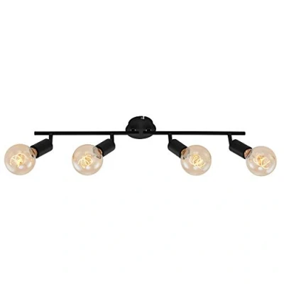 Afbeelding van Briloner Leuchten PEARL Plafondlamp 4 lichts Spots Draai en kantelbaar 4x E27 Zwart