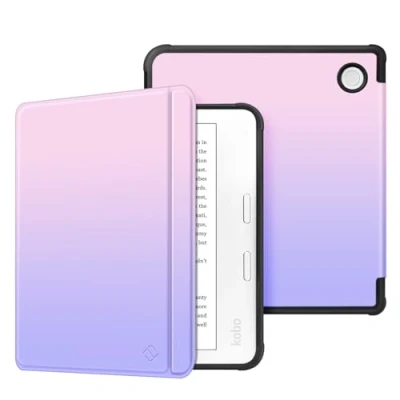 Afbeelding van Fintie Hoes voor Tolino Vision Color (2024) / Kobo Libra 7 inch eReader Superlicht Soft TPU Achterkant Cover Beschermhoes met Auto Sleep Waak en Magneetsluiting, Fantasy Ombre