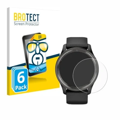 Afbeelding van BROTECT (6 Stuks) Schermbeschermer voor Garmin Vivomove Trend Screen Protector Transparant