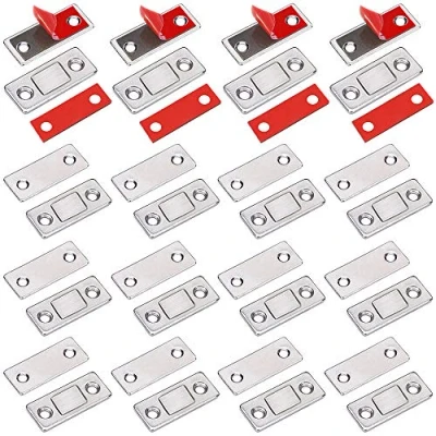 Afbeelding van Jiayi Deurmagneten voor kastdeur, 16 stuks, sterke magneetsluiting, kast, schuifladen, magneet, deursluiter, deurmagneet meubels, kastmagneet, zelfklevend, schuifdeur, deursluiting