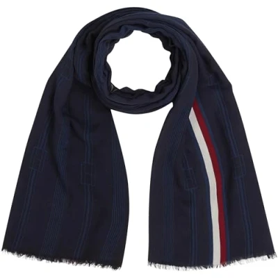 Afbeelding van Tommy Hilfiger Essential FLAG Scarf Halsdoek, Dames, Maat: One Size, Space blue