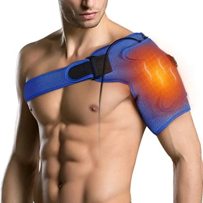 Afbeelding van Heated Shoulder Support Electric Heating Pad, Compression Brace for Frozen Shoulder, Rotator Cuff, Dislocated Ac Joint, Sprain, Bursitis, Tendonitis, Fits Left or Right