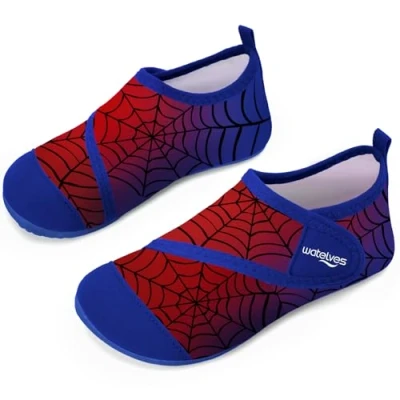 Afbeelding van Badschoenen voor kinderen, zwemschoenen, waterschoenen, jongens, meisjes, baby, strandschoenen, aquaschoenen, sneldrogend, strand, zwembad, spinnenweb klittenband, 26/27 EU