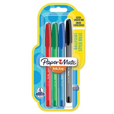 Afbeelding van Paper Mate InkJoy 100ST balpen Gemiddelde punt (1,0 mm). 4 Stuk Business Farben